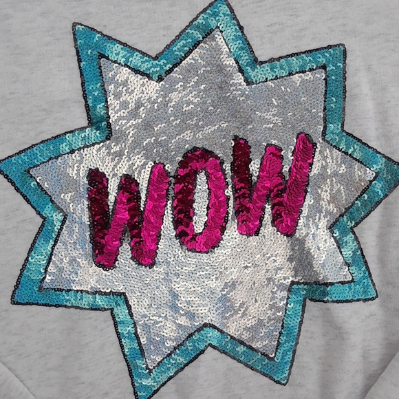 PINK Holographic Wow Logo Sweatshirt - Picture 2 of 3